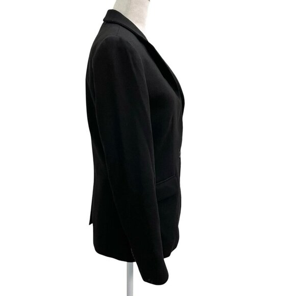 *J. CREW Wool Stretch Classic Preppy Polished Blazer Jacket 1 Button Black  2 - Picture 3 of 8